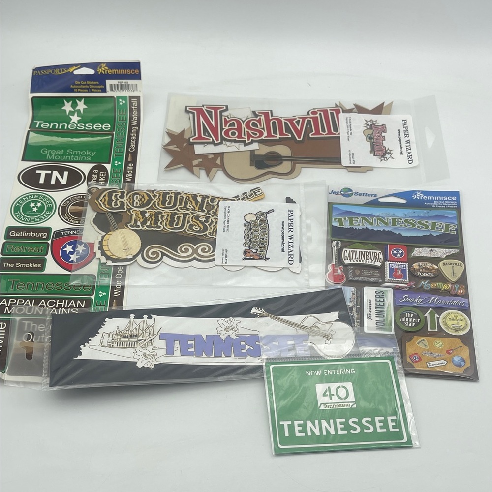 Nashville Tennessee Scrapbook Supplies Stickers Die Cuts Embellishments NEW